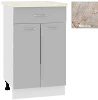 Шкаф-стол кухонный Кортекс-мебель Корнелия Мара НШ50р1ш (серый/марсель) - 