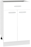 Шкаф-стол кухонный Кортекс-мебель Корнелия Мара НШ50р1ш без столешницы (белый) - 