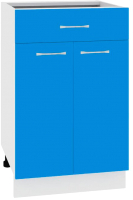 Шкаф-стол кухонный Кортекс-мебель Корнелия Мара НШ50р1ш без столешницы (синий) - 