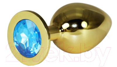 Пробка интимная LoveToy Golden Plug Large / RO-GL05 (голубой)