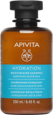 Шампунь для волос Apivita Moisturizing Shampoo с гиалуроновой кислотой и алоэ (250мл)
