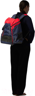 Рюкзак спортивный TYR Alliance 30L Backpack / LATBP30/487 (синий/зеленый)