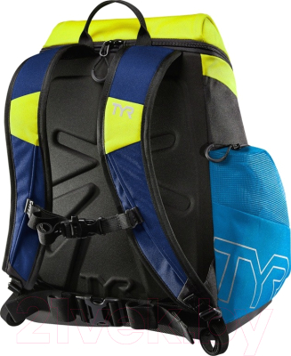 Рюкзак спортивный TYR Alliance 30L Backpack / LATBP30/487 (синий/зеленый)