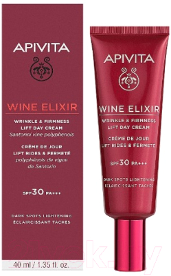 Крем для лица Apivita New Wine Elixir Wrinkle And Firmness Lift Day Cream SPF30 (40мл)