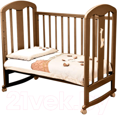 Детская кроватка Красная звезда Вилона С703 3Н (шоколад)