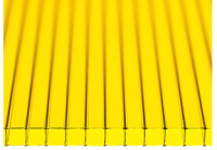 Сотовый поликарбонат КомфортПром Астра 2м 3.8мм (желтый) - 