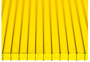 Сотовый поликарбонат КомфортПром Астра 3м 3.8мм (желтый)