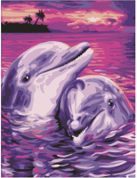 Картина по номерам Остров Сокровищ Дельфины / 662482 - 