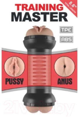 Мастурбатор для пениса LoveToy Traning Master Double Side Stroker-Pussy and Anus / LV250001