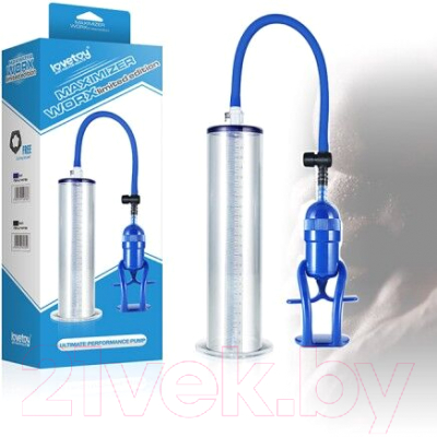 Вакуумная помпа для пениса LoveToy Maximizer Worx Limited Edition Pump / LV1441 (голубой)