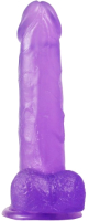 Фаллоимитатор LoveToy Jelly Studs Crystal Dildo-Large / LV3100 (пурпурный) - 
