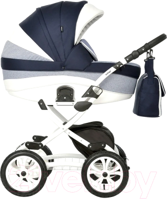 Детская универсальная коляска INDIGO Plus 12 2 в 1 (In 06, темно-синий)