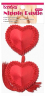 Набор пэстисов LoveToy Reusable Red Heart Tassels Nipple Pasties / LV763011 - 