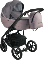 Детская универсальная коляска Bexa Ideal 2 в 1 (ID 04, фиолетовый/темная пудра кожа) - 
