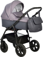 Детская универсальная коляска INDIGO Charlotte Sity 2 в 1 (Cs03, темно-серый/фиолетовый) - 