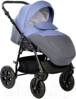 Детская универсальная коляска INDIGO Charlotte Sity 2 в 1 (Cs 06, темно-серый/сине-серый)