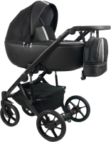 Детская универсальная коляска Bexa Air 2 в 1 (07, черная кожа/серебряный) - 