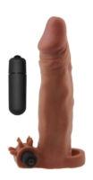 Насадка на пенис LoveToy Super-Realistic Penis Extension Sleeve / LV1063B (мулат) - 