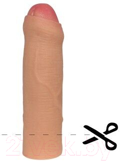 Насадка на пенис LoveToy Revolutionary Silicone Nature Extender-Uncircumcised / LV4212B (мулат)