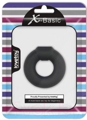 Эрекционное кольцо LoveToy Ultra Soft Platinum-Cure Silicone / LV1457 (черный)