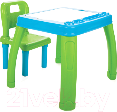 Комплект мебели с детским столом Pilsan 03402 (зеленый/голубой)