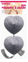 Набор пэстисов LoveToy Reusable Glitter Heart Tassel Nipple Pasties / LV763016 - 