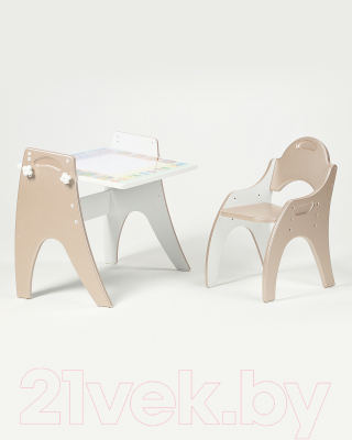 Комплект мебели с детским столом Tech Kids Буквы-Цифры / 14-338 (латте)