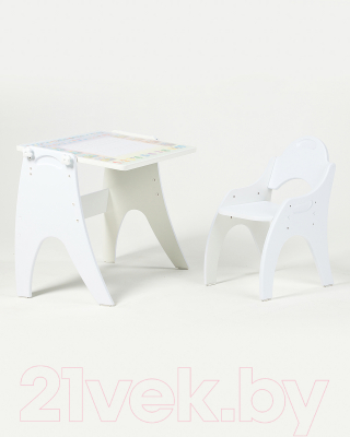 Комплект мебели с детским столом Tech Kids Буквы-Цифры / 14-479 (белый)