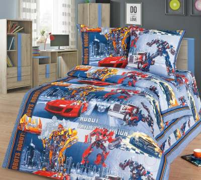 Комплект постельный для малышей Царство сновидений Роботы / 150-035