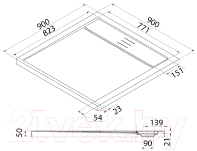 Душевой поддон IDDIS BIL5WS9i22