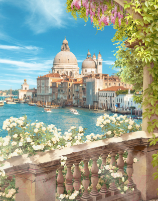 

Фотообои листовые Citydecor, Венеция фреска с защитным покрытием