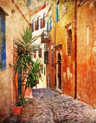 

Фотообои листовые Citydecor, Улочка 2 с защитным покрытием