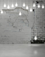 

Фотообои листовые Citydecor, Лампочки 3D с защитным покрытием