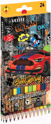 

Набор цветных карандашей deVente, Ассорти, Street Racing / 5024104