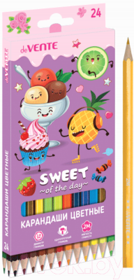 Набор цветных карандашей deVente Sweet / 5024101 (24цв)