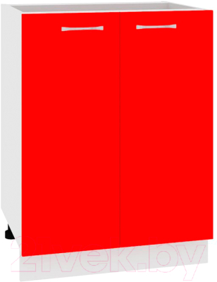 Шкаф-стол кухонный Кортекс-мебель Корнелия Мара НШ60р без столешницы (красный)