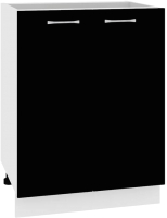 Шкаф-стол кухонный Кортекс-мебель Корнелия Мара НШ60р без столешницы (черный) - 