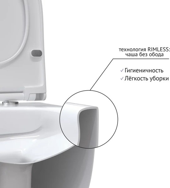 Купить Унитаз подвесной Berges Floe 55 / 082021 в Молодечно