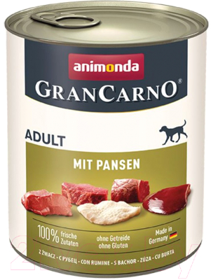 

Корм для собак Animonda, GranCarno С рубцом / 82806