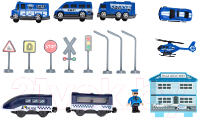 Железная дорога игрушечная Givito Полицейский участок / G201-005