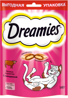 Лакомство для кошек Dreamies С говядиной (140г)