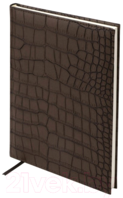 Ежедневник Brauberg Alligator / 124969 (темно-коричневый)