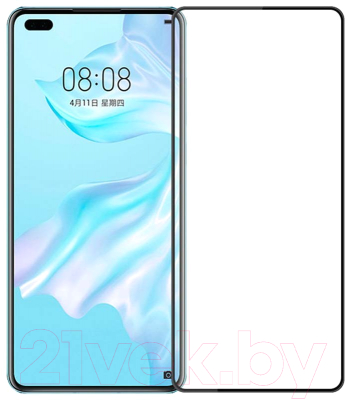 Защитное стекло для телефона Case 111D для Huawei P40 (черный глянец)