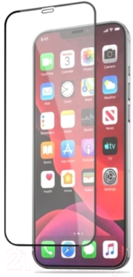 Защитное стекло для телефона Case 111D для iPhone 12 Mini (черный глянец)