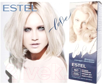 Крем-краска для волос Estel Love 10/7 (блондин сатиновый)