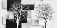 

Фотообои листовые Citydecor, Дерево 3D инь-янь с защитным покрытием