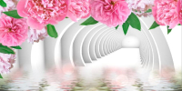 

Фотообои листовые Citydecor, Цветочный декор 2 3D с защитным покрытием