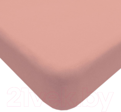Простыня Lovkis Home Трикотаж 90x200x20 / 0010-5 (розовый)