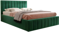 Двуспальная кровать Мебельград Вена Стандарт 160x200 (мора зеленый) - 