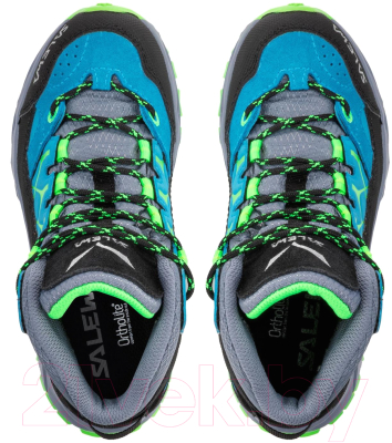 Трекинговые ботинки Salewa Alp Trainer Mid Gore-Tex Blu / 64006-8375 (р-р 27, Blue Danube/Fluo Green)